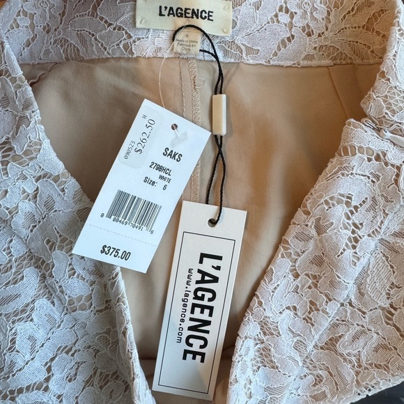 L'AGENCE White Lace Shorts New NWT Size 6 - Picture 5 of 12